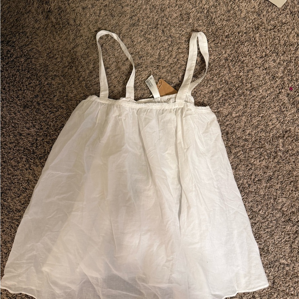 SKIMS White Lace-Trimmed Top